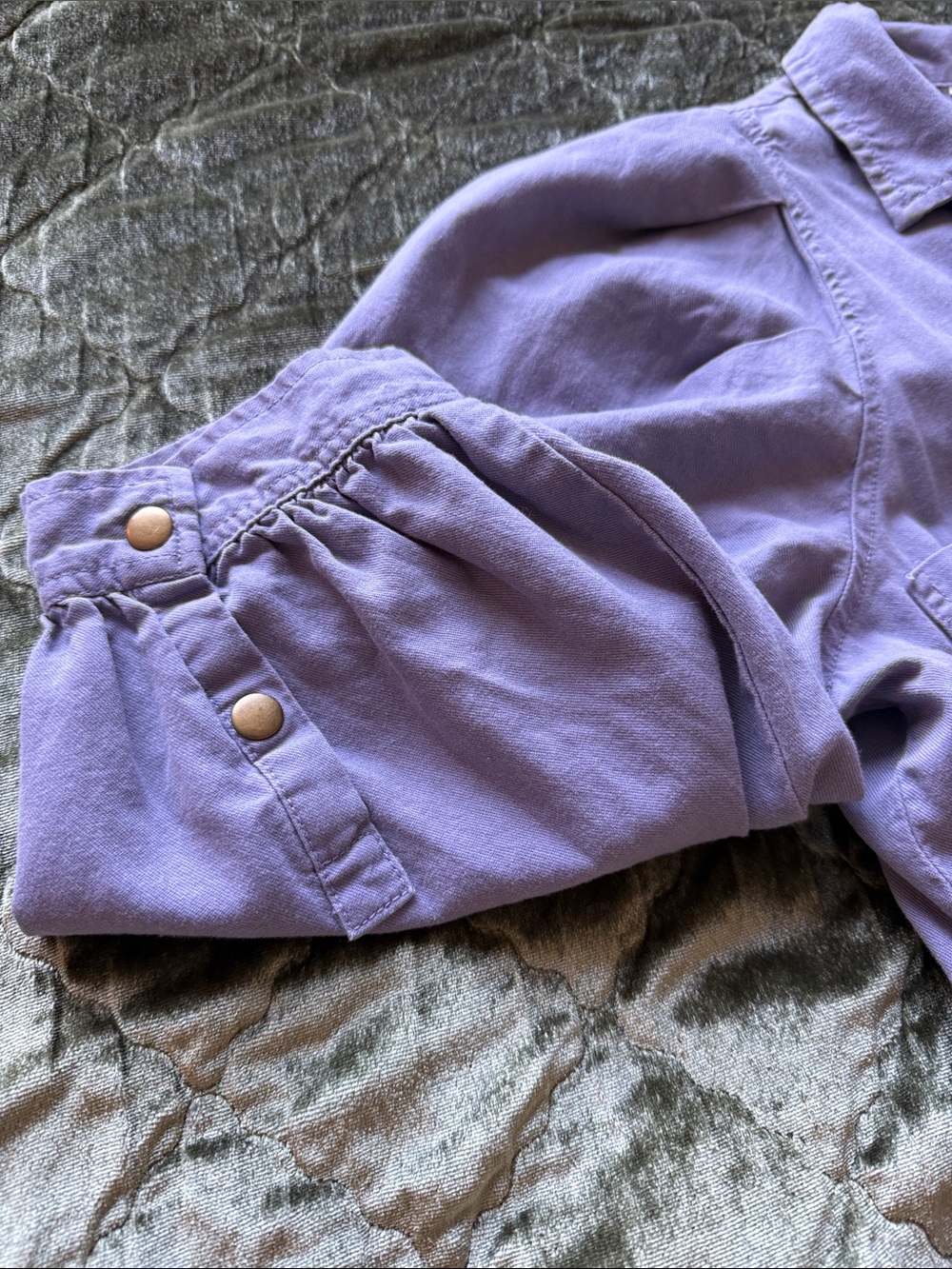 Universal Thread Periwinkle Puff-Sleeve Utility Jumpsuit - Picture 4 of 7